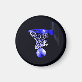 Blue Basketball Magnet