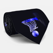 Blue Basketball Neckwear Krawatte (Gerollt)