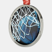 Blue Basketball Ornament Aus Metall (Links)