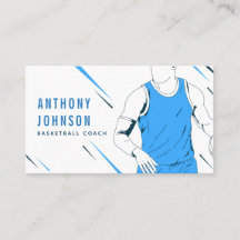 Blue Basketball Player Illustration Coach Trainer