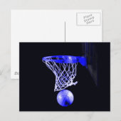 Blue Basketball Postkarte (Vorne/Hinten)