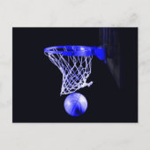 Blue Basketball Postkarte (Vorderseite)
