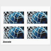 Blue Basketball Rechteckiger Aufkleber (Blatt)