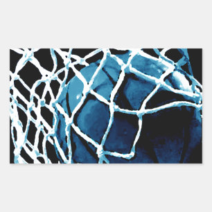 Blue Basketball Rechteckiger Aufkleber