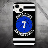Blue Basketball Team Name Player Number Custom Case-Mate iPhone Hülle