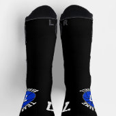 Blue Basketball Team Name und Nummer Sport Socken (Oben)