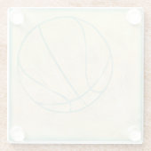 Blue Basketball von Chariklia Zarris Glasuntersetzer (Rückseite)