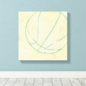Blue Basketball von Chariklia Zarris Leinwanddruck (Insitu (Holzboden))