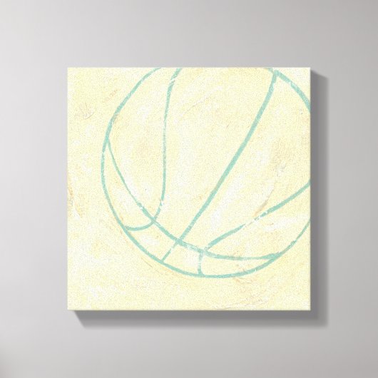 Blue Basketball von Chariklia Zarris Leinwanddruck (Vorderseite)