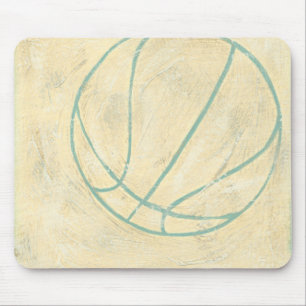 Blue Basketball von Chariklia Zarris Mousepad