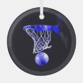 Blue Basketball Weihnachtsschmuck (Vorderseite)