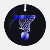 Blue Basketball Weihnachtsschmuck (Rückseite)