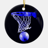 Blue Basketball Weihnachtsschmuck (Vorne)