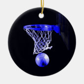 Blue Basketball Weihnachtsschmuck (Vorne)