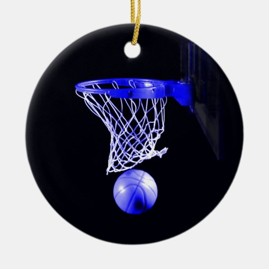 Blue Basketball Weihnachtsschmuck (Vorne)