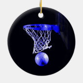 Blue Basketball Weihnachtsschmuck (Hinten)