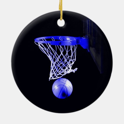 Blue Basketball Weihnachtsschmuck (Hinten)