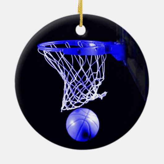 Blue Basketball Weihnachtsschmuck (Hinten)