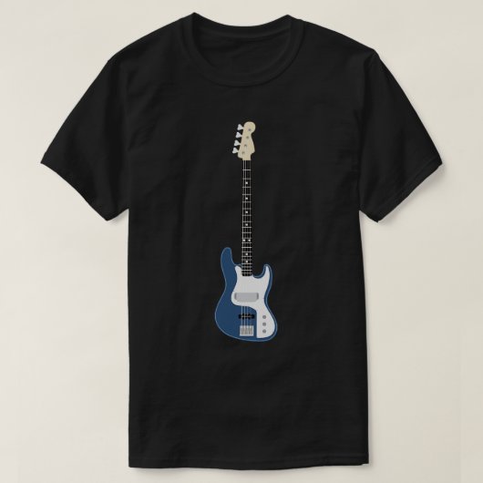 Blue Bass Guitar T-Shirt (Design vorne)
