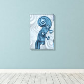 Blue Bass Scroll Canvas Print Leinwanddruck (Insitu (Holzboden))