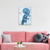 Blue Bass Scroll Canvas Print Leinwanddruck (Insitu (Wohnzimmer))