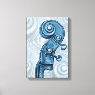 Blue Bass Scroll Canvas Print Leinwanddruck