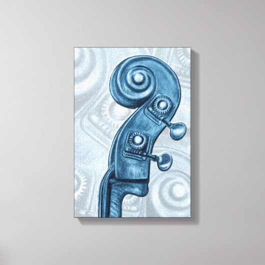 Blue Bass Scroll Canvas Print Leinwanddruck (Vorderseite)
