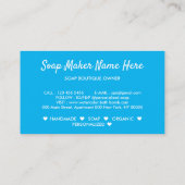 Blue Bath Bomb Spa Natural Soap Visitenkarte (Rückseite)