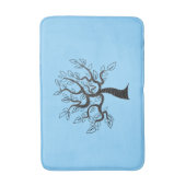Blue Bath Mat with Tree - Ihre Farben Badematte (Vorderseite Vertikal)