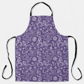 Blue batik boho style floral paisley pattern schürze (Vorderseite)