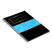 Blue Batik Einfache Farbe Name Notizblock (Rechte Seite)