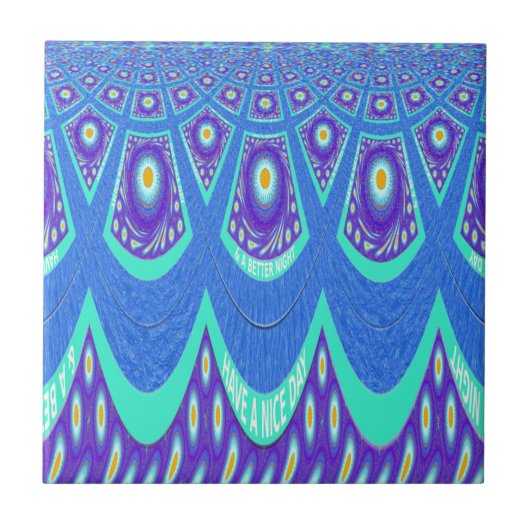 Blue Batik Fliese (Vorderseite)