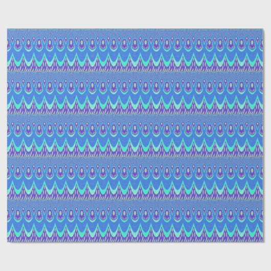 Blue Batik Geschenkpapier (Flach)