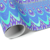 Blue Batik Geschenkpapier (Rolleneckpunkt)