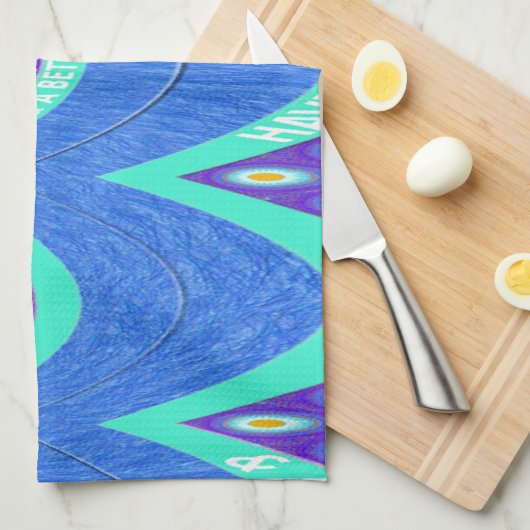 Blue Batik Geschirrtuch (Viertel Falte)