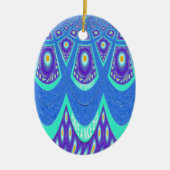 Blue Batik Keramik Ornament (Vorne)