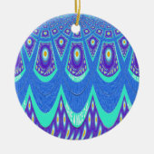 Blue Batik Keramik Ornament (Vorne)