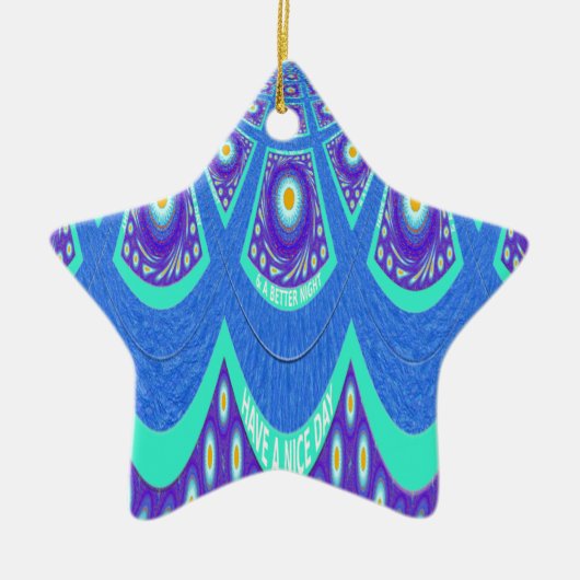 Blue Batik Keramikornament (Vorne)