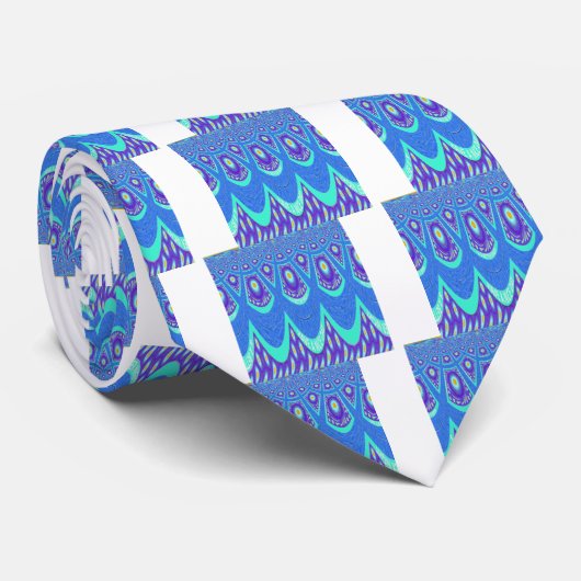 Blue Batik Krawatte (Gerollt)