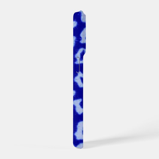 Blue Batik Leopard - phone case iPhone Hülle (Rechte Seite)