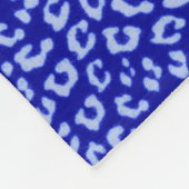 Blue Batik Leopard - Vliesdecke Fleecedecke (Ecke)