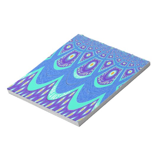 Blue Batik Notizblock (Rotiert)