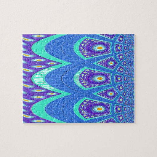 Blue Batik Puzzle (Horizontal)