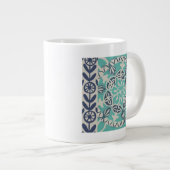 Blue Batik Tile I Jumbo-Tasse (Vorderseite Rechts)