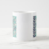 Blue Batik Tile I Jumbo-Tasse (Vorderseite)
