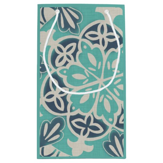 Blue Batik Tile I Kleine Geschenktüte (Rückseite)