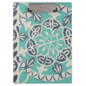 Blue Batik Tile I Klemmbrett (Vorderseite)