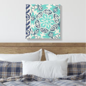 Blue Batik Tile I Leinwanddruck (Insitu (Schlafzimmer))