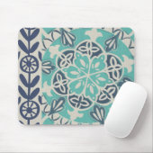 Blue Batik Tile I Mousepad (Mit Mouse)