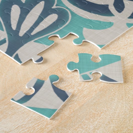Blue Batik Tile I Puzzle (Seite)